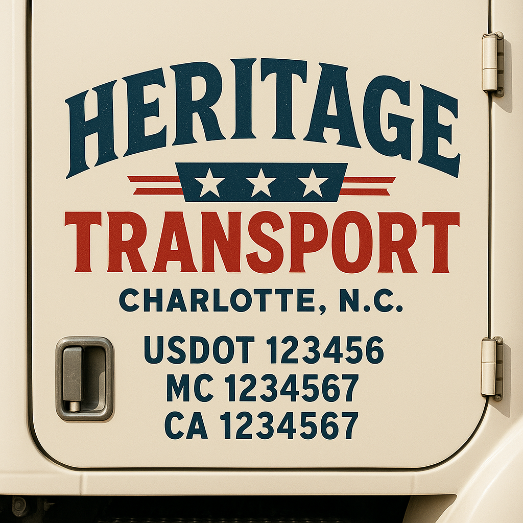 Custom Truck Door Lettering Sign Decal Sticker For Trucking, Businesses with City, State and USDOT, MC, GVW Truck Sign (2-Pack)