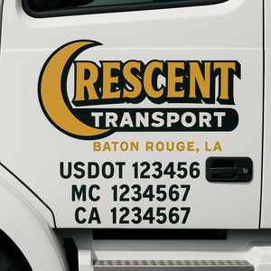 Custom Truck Door Lettering Sign Decal Sticker For Trucking, Businesses with City, State and USDOT, MC, GVW Truck Sign (2-Pack)