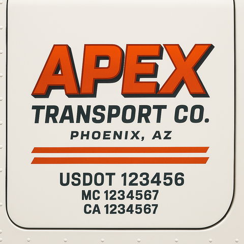 Custom Truck Door Lettering Sign Decal Sticker For Trucking, Businesses with City, State and USDOT, MC, GVW Truck Sign (2-Pack)