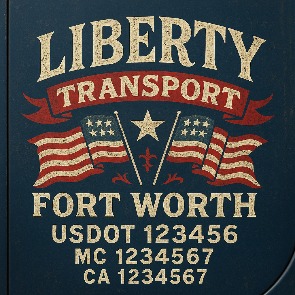Custom Truck Door Lettering Sign Decal Sticker For Trucking, Businesses with City, State and USDOT, MC, GVW Truck Sign (2-Pack)