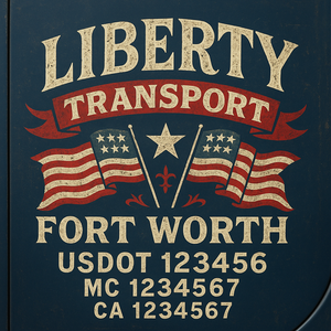 Custom Truck Door Lettering Sign Decal Sticker For Trucking, Businesses with City, State and USDOT, MC, GVW Truck Sign (2-Pack)