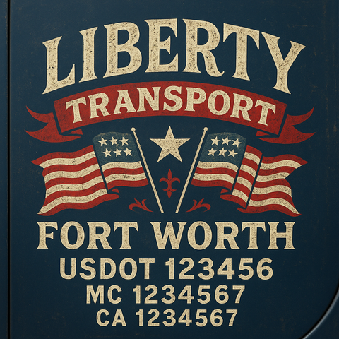 Custom Truck Door Lettering Sign Decal Sticker For Trucking, Businesses with City, State and USDOT, MC, GVW Truck Sign (2-Pack)