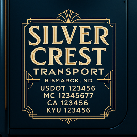Custom Truck Door Lettering Sign Decal Sticker For Trucking, Businesses with City, State and USDOT, MC, GVW Truck Sign (2-Pack)