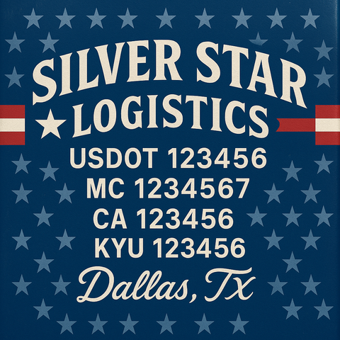 Custom Truck Door Lettering Sign Decal Sticker For Trucking, Businesses with City, State and USDOT, MC, GVW Truck Sign (2-Pack)
