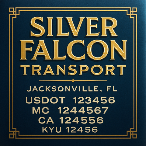 Custom Truck Door Lettering Sign Decal Sticker For Trucking, Businesses with City, State and USDOT, MC, GVW Truck Sign (2-Pack)