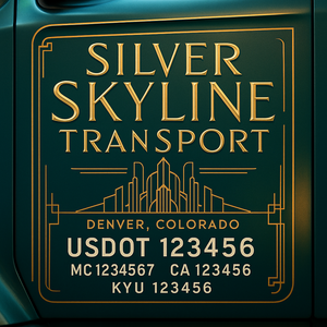 Custom Truck Door Lettering Sign Decal Sticker For Trucking, Businesses with City, State and USDOT, MC, GVW Truck Sign (2-Pack)
