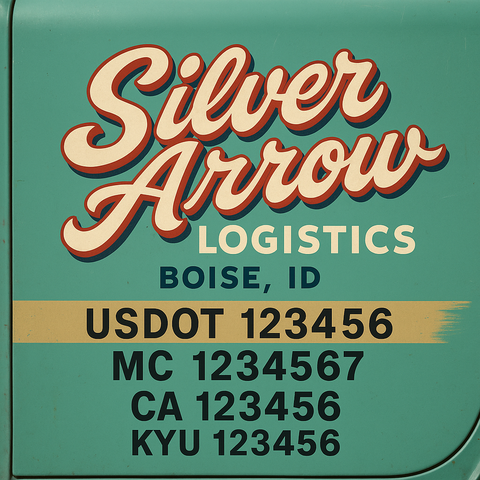 Custom Truck Door Lettering Sign Decal Sticker For Trucking, Businesses with City, State and USDOT, MC, GVW Truck Sign (2-Pack)
