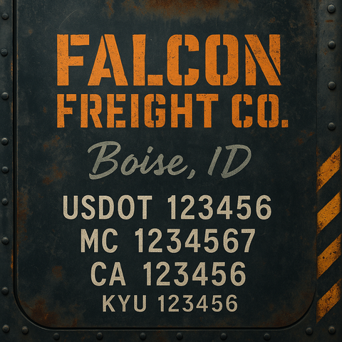 Custom Truck Door Lettering Sign Decal Sticker For Trucking, Businesses with City, State and USDOT, MC, GVW Truck Sign (2-Pack)