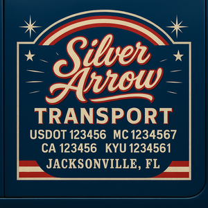 Custom Truck Door Lettering Sign Decal Sticker For Trucking, Businesses with City, State and USDOT, MC, GVW Truck Sign (2-Pack)