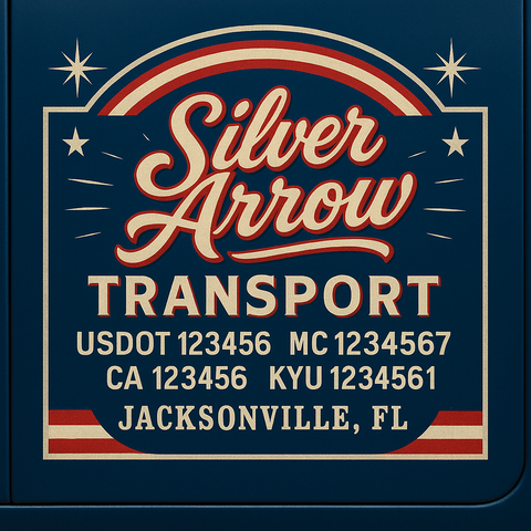 Custom Truck Door Lettering Sign Decal Sticker For Trucking, Businesses with City, State and USDOT, MC, GVW Truck Sign (2-Pack)