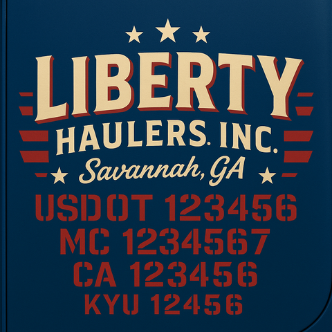 Custom Truck Door Lettering Sign Decal Sticker For Trucking, Businesses with City, State and USDOT, MC, GVW Truck Sign (2-Pack)