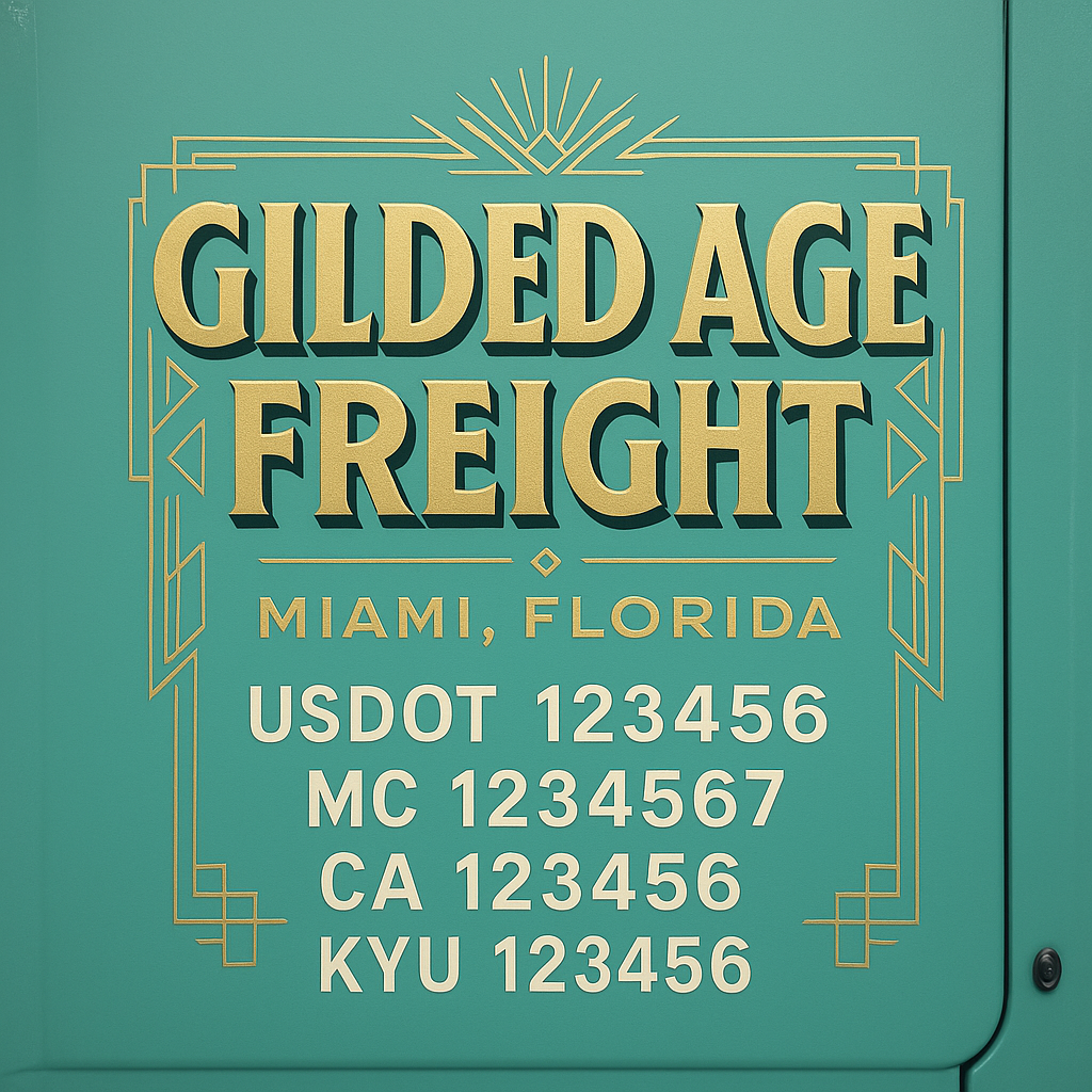 Custom Truck Door Lettering Sign Decal Sticker For Trucking, Businesses with City, State and USDOT, MC, GVW Truck Sign (2-Pack)