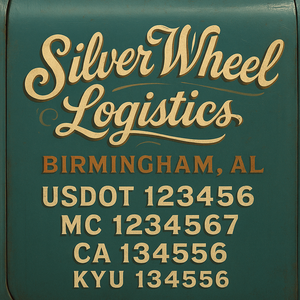 Custom Truck Door Lettering Sign Decal Sticker For Trucking, Businesses with City, State and USDOT, MC, GVW Truck Sign (2-Pack) (Copy)