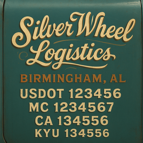 Custom Truck Door Lettering Sign Decal Sticker For Trucking, Businesses with City, State and USDOT, MC, GVW Truck Sign (2-Pack) (Copy)