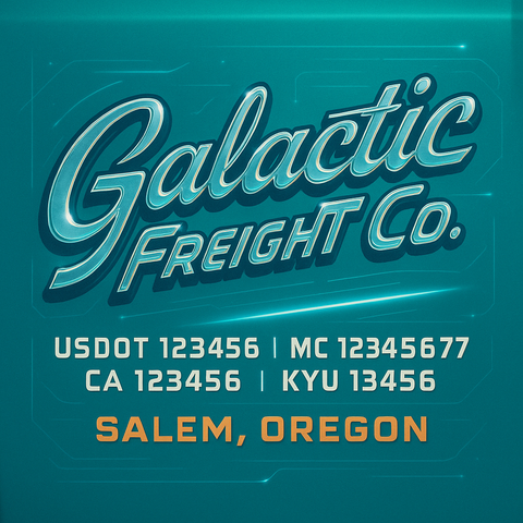 Custom Truck Door Lettering Sign Decal Sticker For Trucking, Businesses with City, State and USDOT, MC, GVW Truck Sign (2-Pack) (Copy)