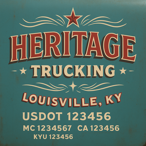 Custom Truck Door Lettering Sign Decal Sticker For Trucking, Businesses with City, State and USDOT, MC, GVW Truck Sign (2-Pack)