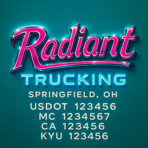 Custom Truck Door Lettering Sign Decal Sticker For Trucking, Businesses with City, State and USDOT, MC, GVW Truck Sign (2-Pack)