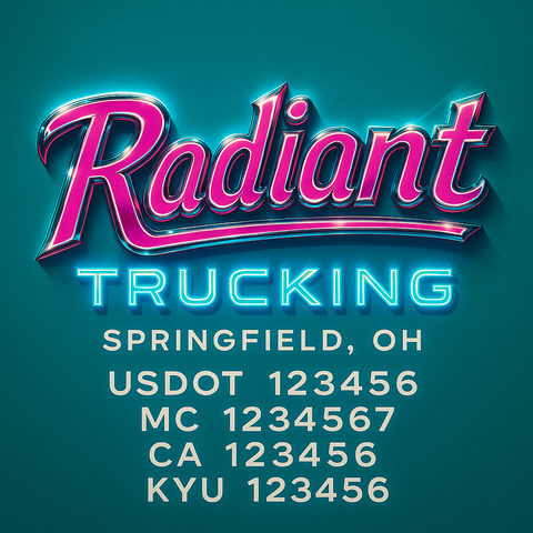 Custom Truck Door Lettering Sign Decal Sticker For Trucking, Businesses with City, State and USDOT, MC, GVW Truck Sign (2-Pack)