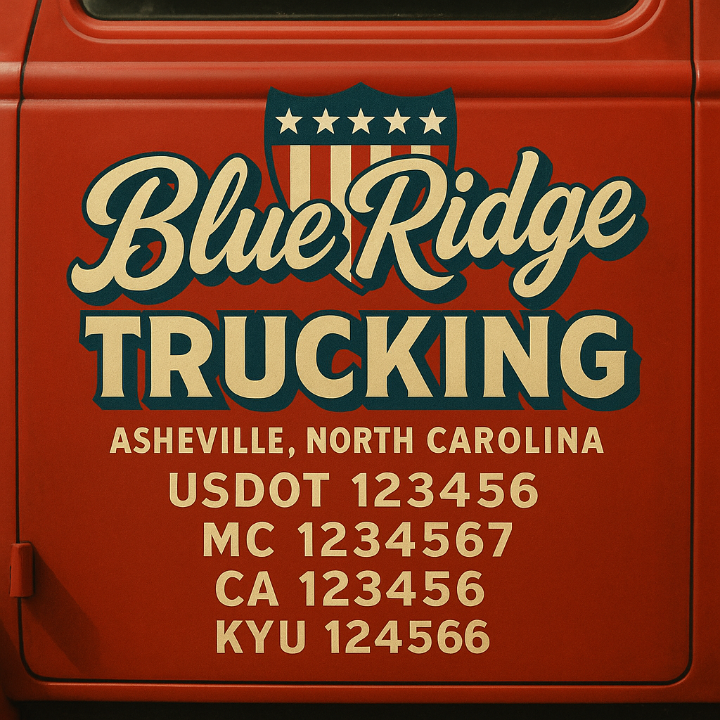 Custom Truck Door Lettering Sign Decal Sticker For Trucking, Businesses with City, State and USDOT, MC, GVW Truck Sign (2-Pack)