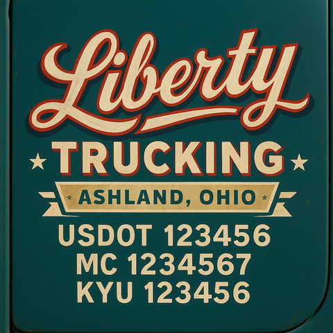 Custom Truck Door Lettering Sign Decal Sticker For Trucking, Businesses with City, State and USDOT, MC, GVW Truck Sign (2-Pack)