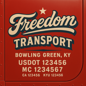 Custom Truck Door Lettering Sign Decal Sticker For Trucking, Businesses with City, State and USDOT, MC, GVW Truck Sign (2-Pack)