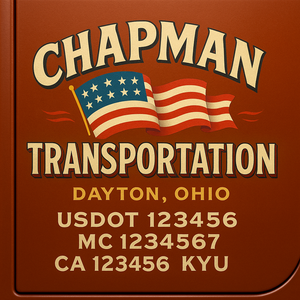 Custom Truck Door Lettering Sign Decal Sticker For Trucking, Businesses with City, State and USDOT, MC, GVW Truck Sign (2-Pack)