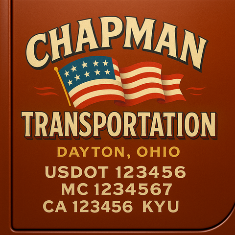 Custom Truck Door Lettering Sign Decal Sticker For Trucking, Businesses with City, State and USDOT, MC, GVW Truck Sign (2-Pack)