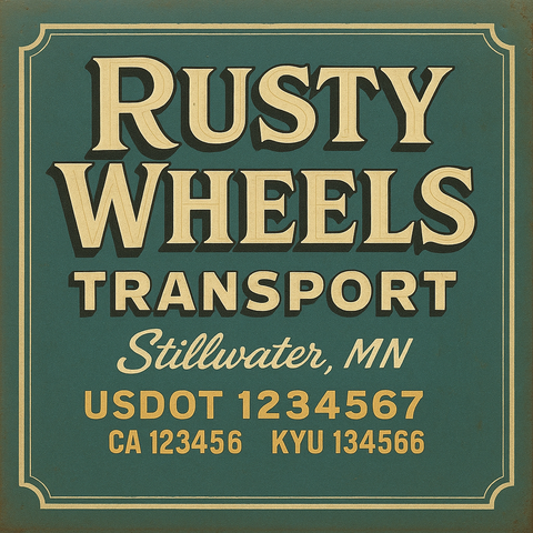 Custom Truck Door Lettering Sign Decal Sticker For Trucking, Businesses with City, State and USDOT, MC, GVW Truck Sign (2-Pack)