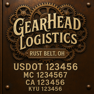 Custom Truck Door Lettering Sign Decal Sticker For Trucking, Businesses with City, State and USDOT, MC, GVW Truck Sign (2-Pack)