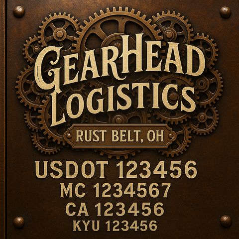 Custom Truck Door Lettering Sign Decal Sticker For Trucking, Businesses with City, State and USDOT, MC, GVW Truck Sign (2-Pack)