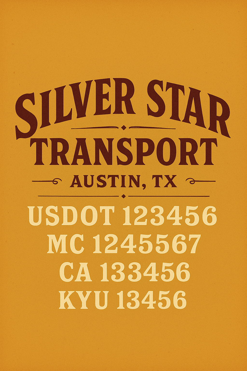 Custom Truck Door Lettering Sign Decal Sticker For Trucking, Businesses with City, State and USDOT, MC, GVW Truck Sign (2-Pack)