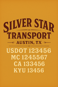 Custom Truck Door Lettering Sign Decal Sticker For Trucking, Businesses with City, State and USDOT, MC, GVW Truck Sign (2-Pack)