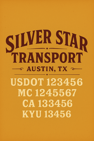 Custom Truck Door Lettering Sign Decal Sticker For Trucking, Businesses with City, State and USDOT, MC, GVW Truck Sign (2-Pack)