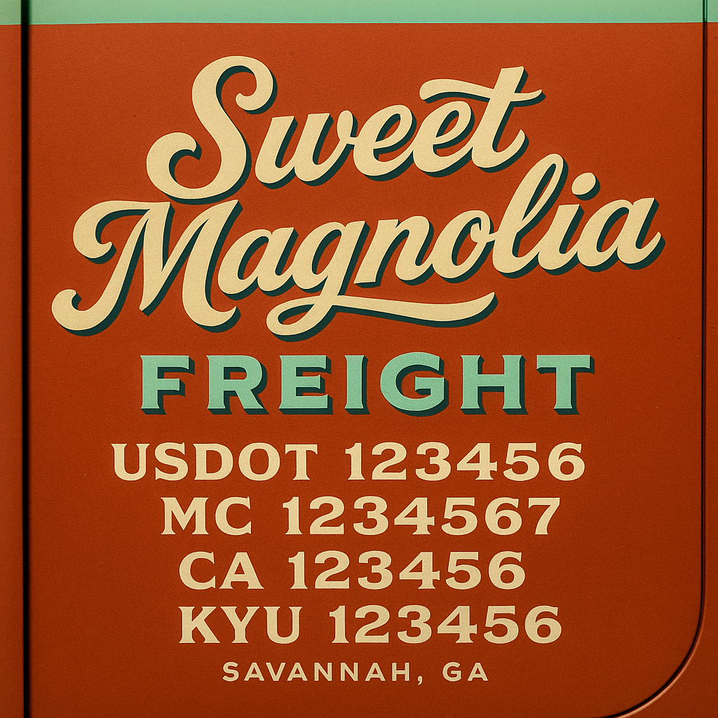 Custom Truck Door Lettering Sign Decal Sticker For Trucking, Businesses with City, State and USDOT, MC, GVW Truck Sign (2-Pack)