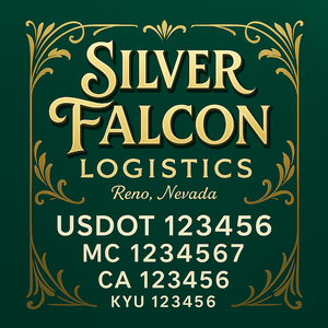 Custom Truck Door Lettering Sign Decal Sticker For Trucking, Businesses with City, State and USDOT, MC, GVW Truck Sign (2-Pack)