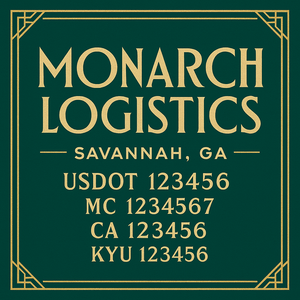 Custom Truck Door Lettering Sign Decal Sticker For Trucking, Businesses with City, State and USDOT, MC, GVW Truck Sign (2-Pack)