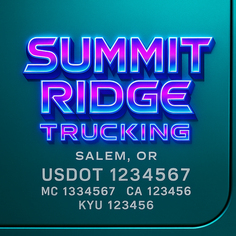 Custom Truck Door Lettering Sign Decal Sticker For Trucking, Businesses with City, State and USDOT, MC, GVW Truck Sign (2-Pack)
