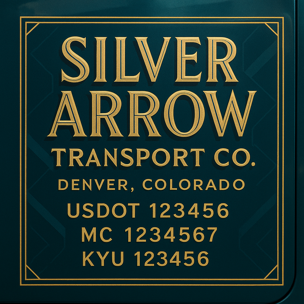 Custom Truck Door Lettering Sign Decal Sticker For Trucking, Businesses with City, State and USDOT, MC, GVW Truck Sign (2-Pack)