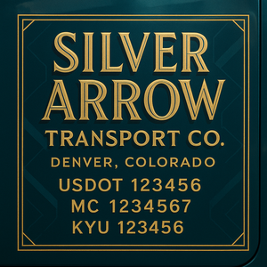 Custom Truck Door Lettering Sign Decal Sticker For Trucking, Businesses with City, State and USDOT, MC, GVW Truck Sign (2-Pack)