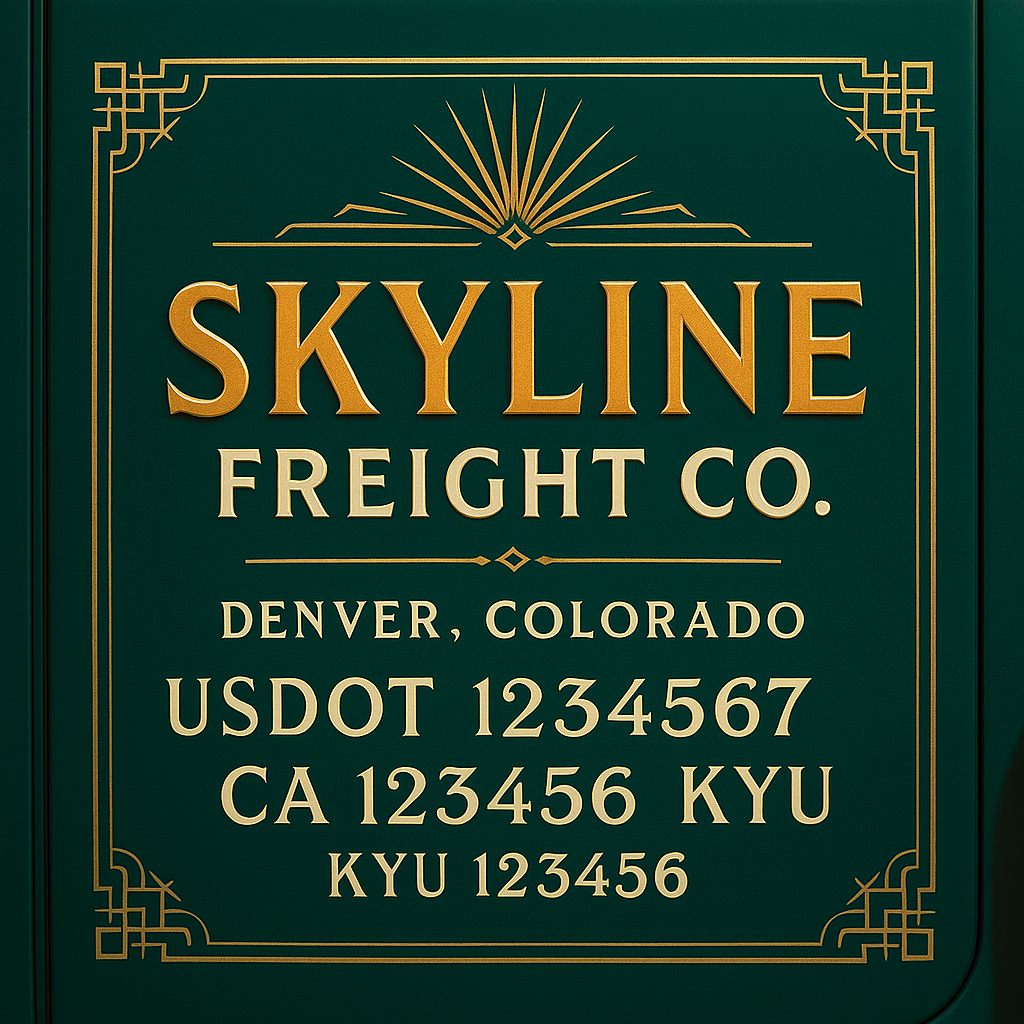 Custom Truck Door Lettering Sign Decal Sticker For Trucking, Businesses with City, State and USDOT, MC, GVW Truck Sign (2-Pack)