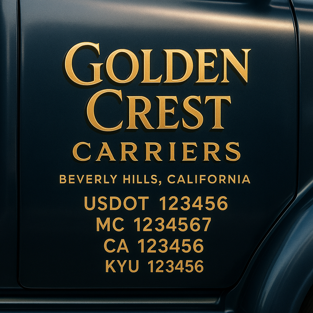 Custom Truck Door Lettering Sign Decal Sticker For Trucking, Businesses with City, State and USDOT, MC, GVW Truck Sign (2-Pack)