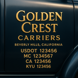 Custom Truck Door Lettering Sign Decal Sticker For Trucking, Businesses with City, State and USDOT, MC, GVW Truck Sign (2-Pack)