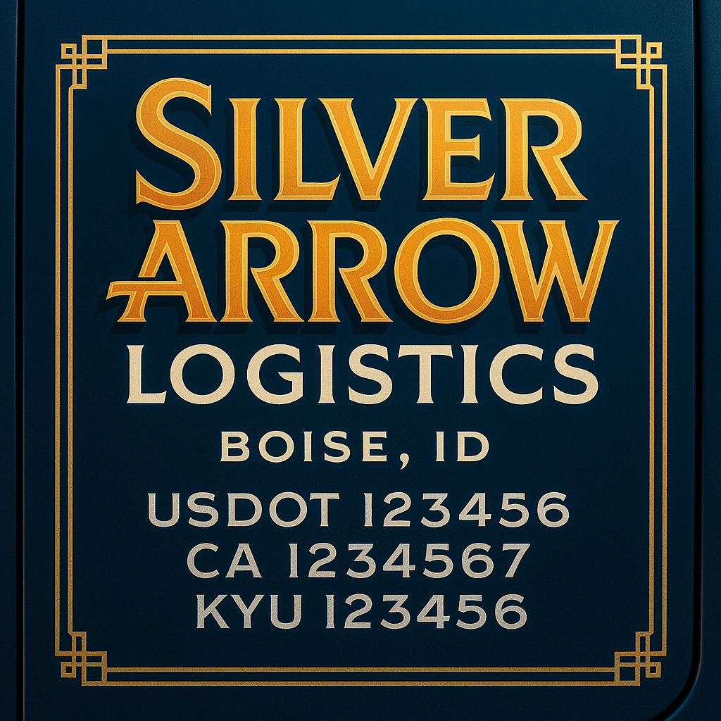 Custom Truck Door Lettering Sign Decal Sticker For Trucking, Businesses with City, State and USDOT, MC, GVW Truck Sign (2-Pack)