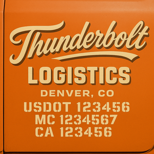 Custom Truck Door Lettering Sign Decal Sticker For Trucking, Businesses with City, State and USDOT, MC, GVW Truck Sign (2-Pack)