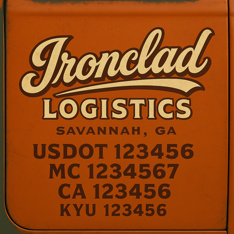 Custom Truck Door Lettering Sign Decal Sticker For Trucking, Businesses with City, State and USDOT, MC, GVW Truck Sign (2-Pack)