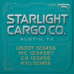 Custom Truck Door Lettering Sign Decal Sticker For Trucking, Businesses with City, State and USDOT, MC, GVW Truck Sign (2-Pack)