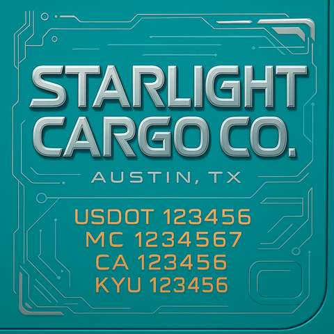 Custom Truck Door Lettering Sign Decal Sticker For Trucking, Businesses with City, State and USDOT, MC, GVW Truck Sign (2-Pack)