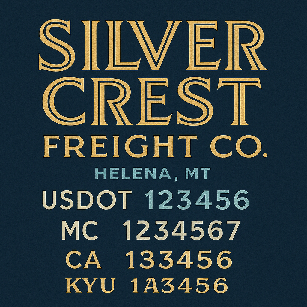 Custom Truck Door Lettering Sign Decal Sticker For Trucking, Businesses with City, State and USDOT, MC, GVW Truck Sign (2-Pack)
