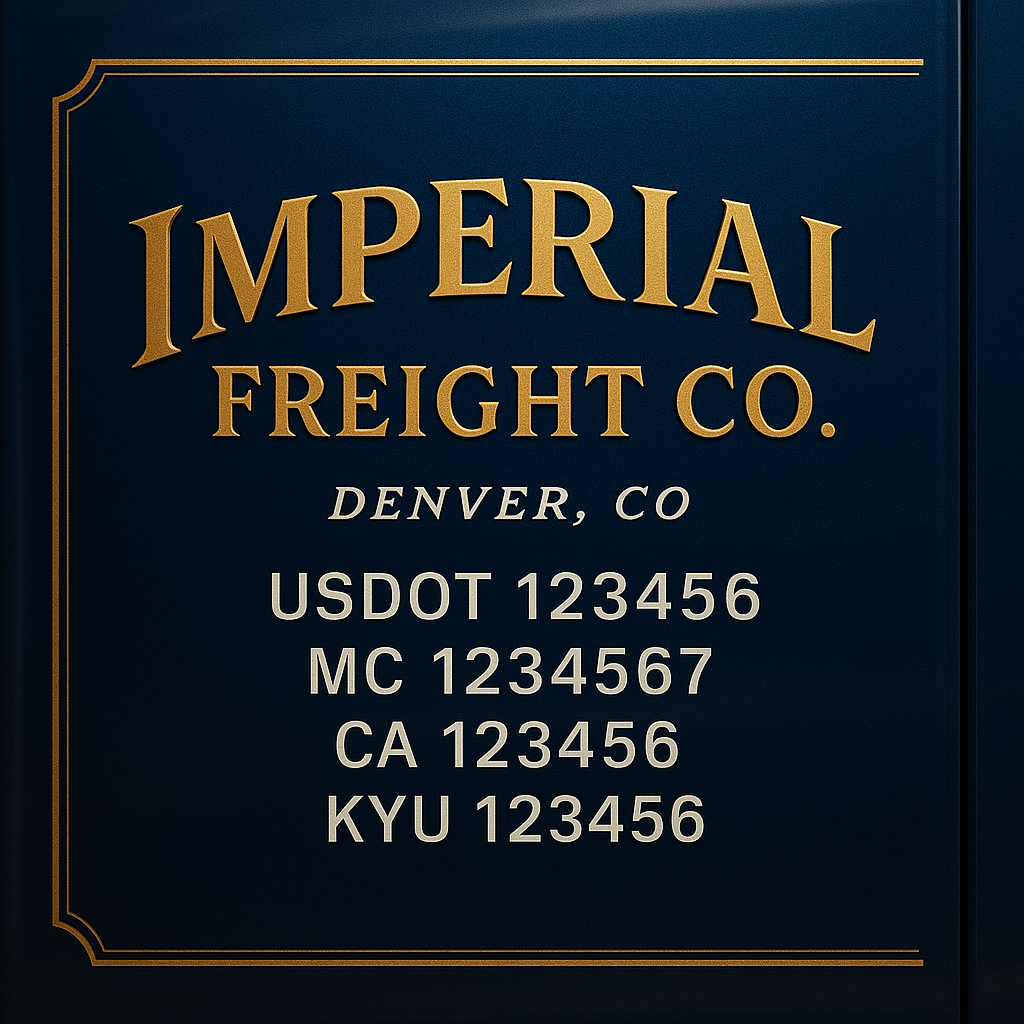 Custom Truck Door Lettering Sign Decal Sticker For Trucking, Businesses with City, State and USDOT, MC, GVW Truck Sign (2-Pack)