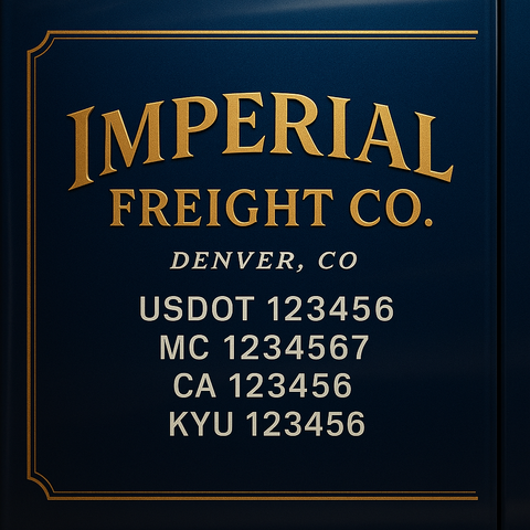 Custom Truck Door Lettering Sign Decal Sticker For Trucking, Businesses with City, State and USDOT, MC, GVW Truck Sign (2-Pack)